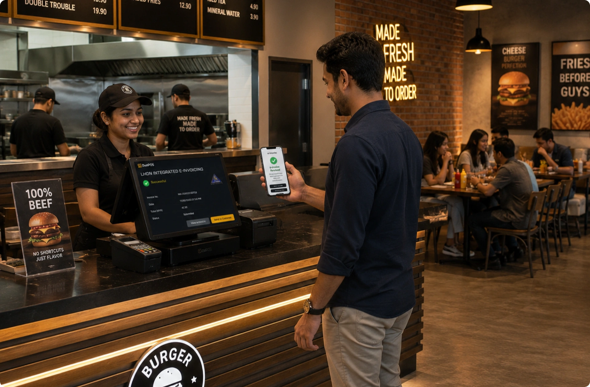 POS checkout with buyer TIN capture