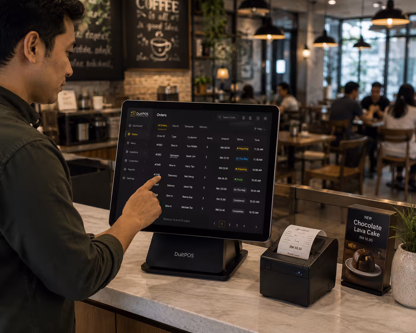 Retail POS interface with barcode scanning