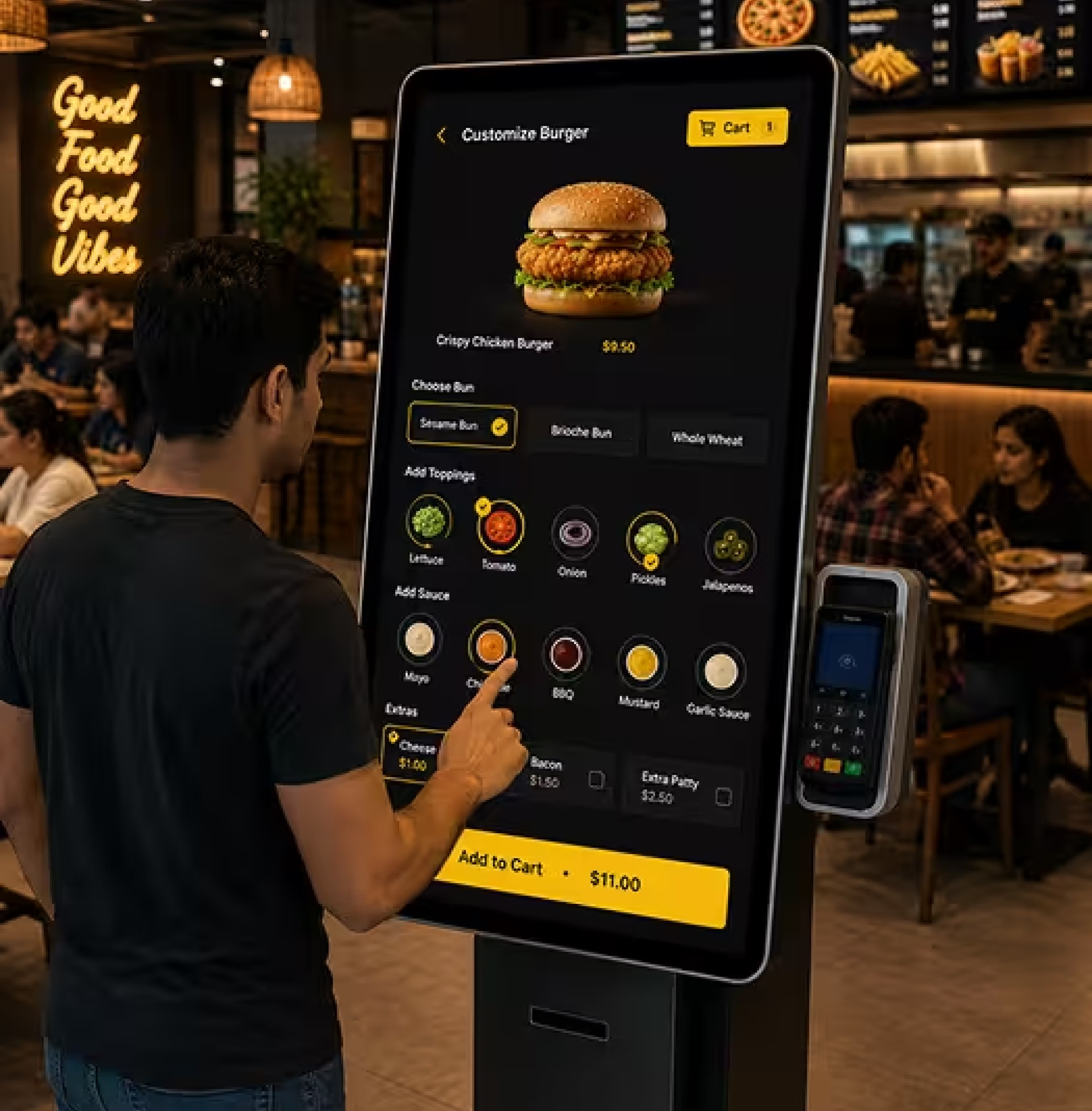 QSR kiosk in action