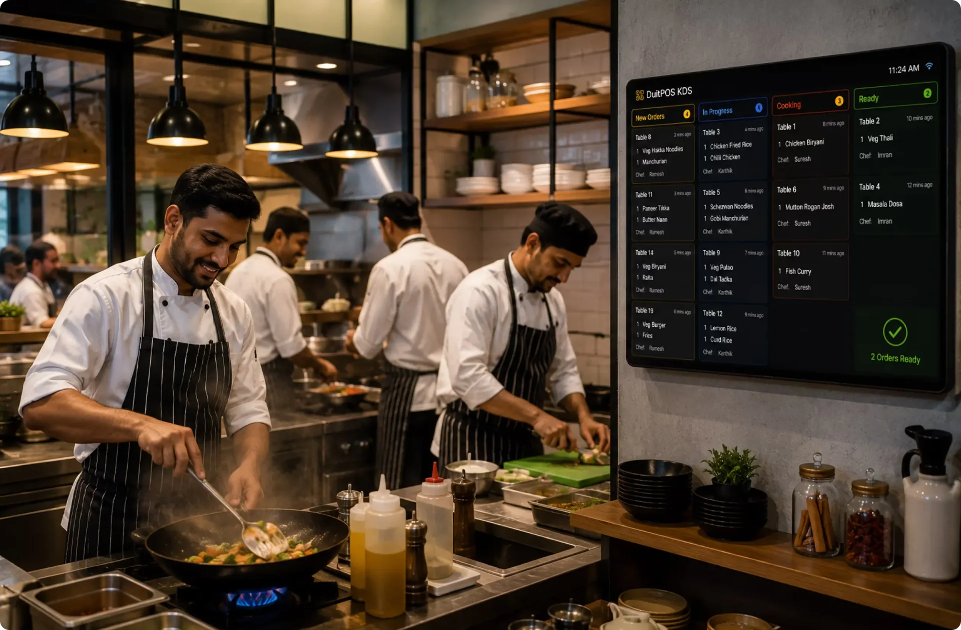 QSR kitchen with speed metrics