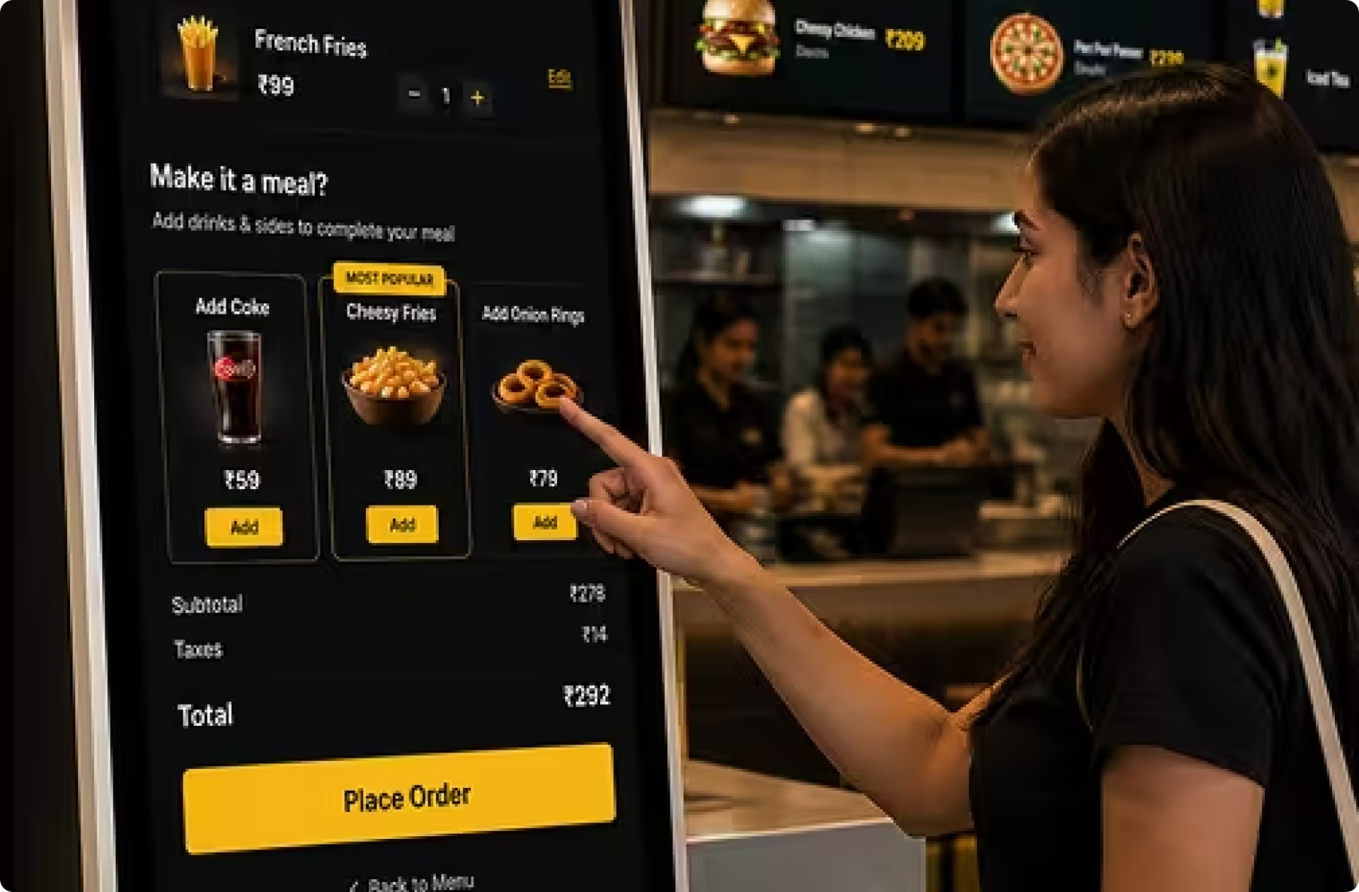 QSR kiosk in action